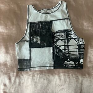 Black and white crop top